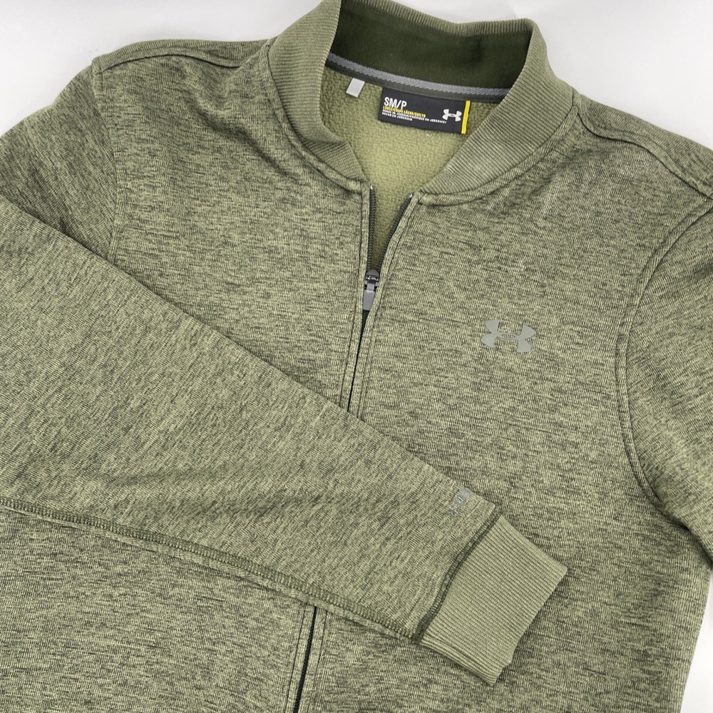 Under Armour Women's Size Small Cold Gear Loose Fit‎ Full Zip Jacket Olive Green